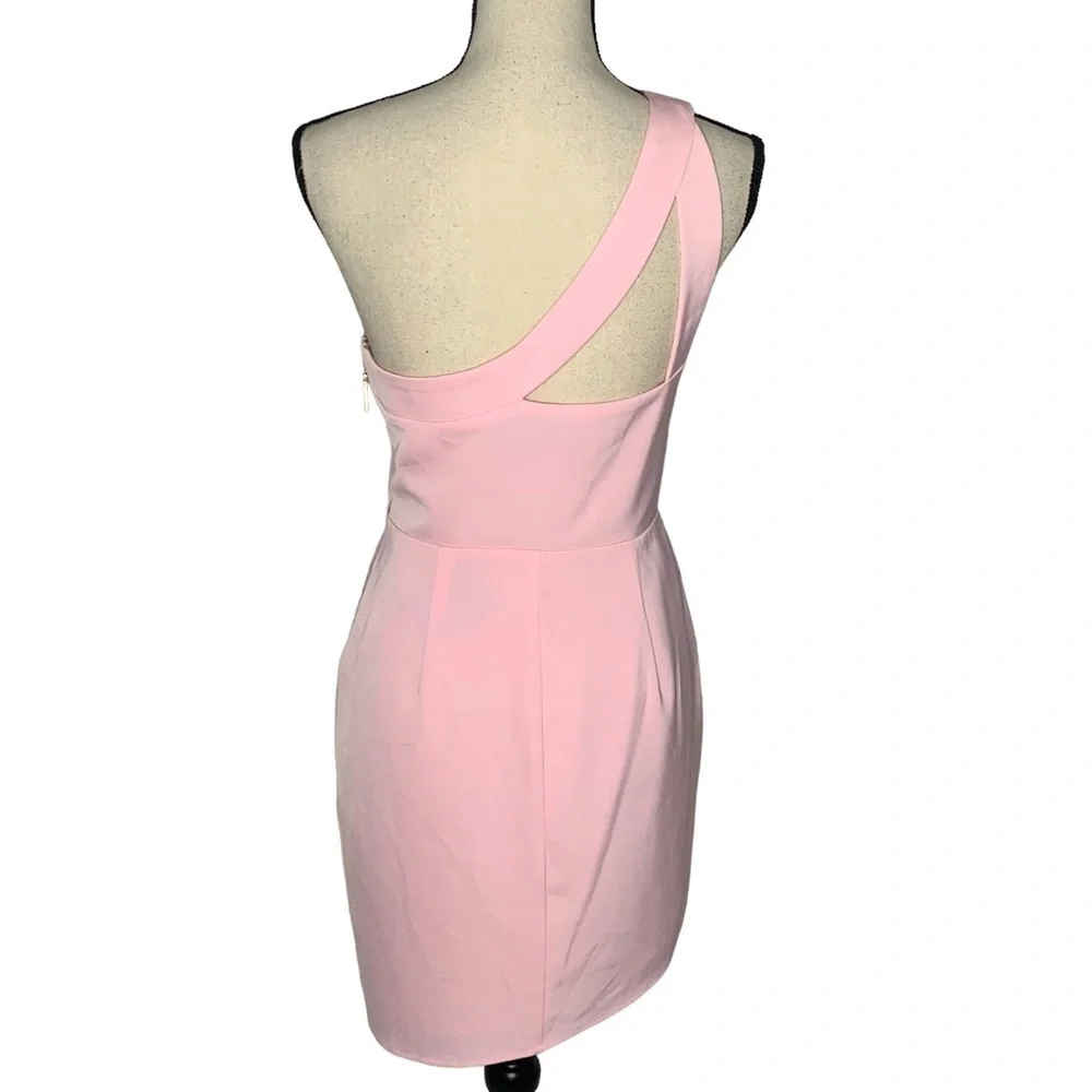 NWT NBD x Naven Mona Asymmetrical Dress in Light Lotus Pink - Picture 3 of 16